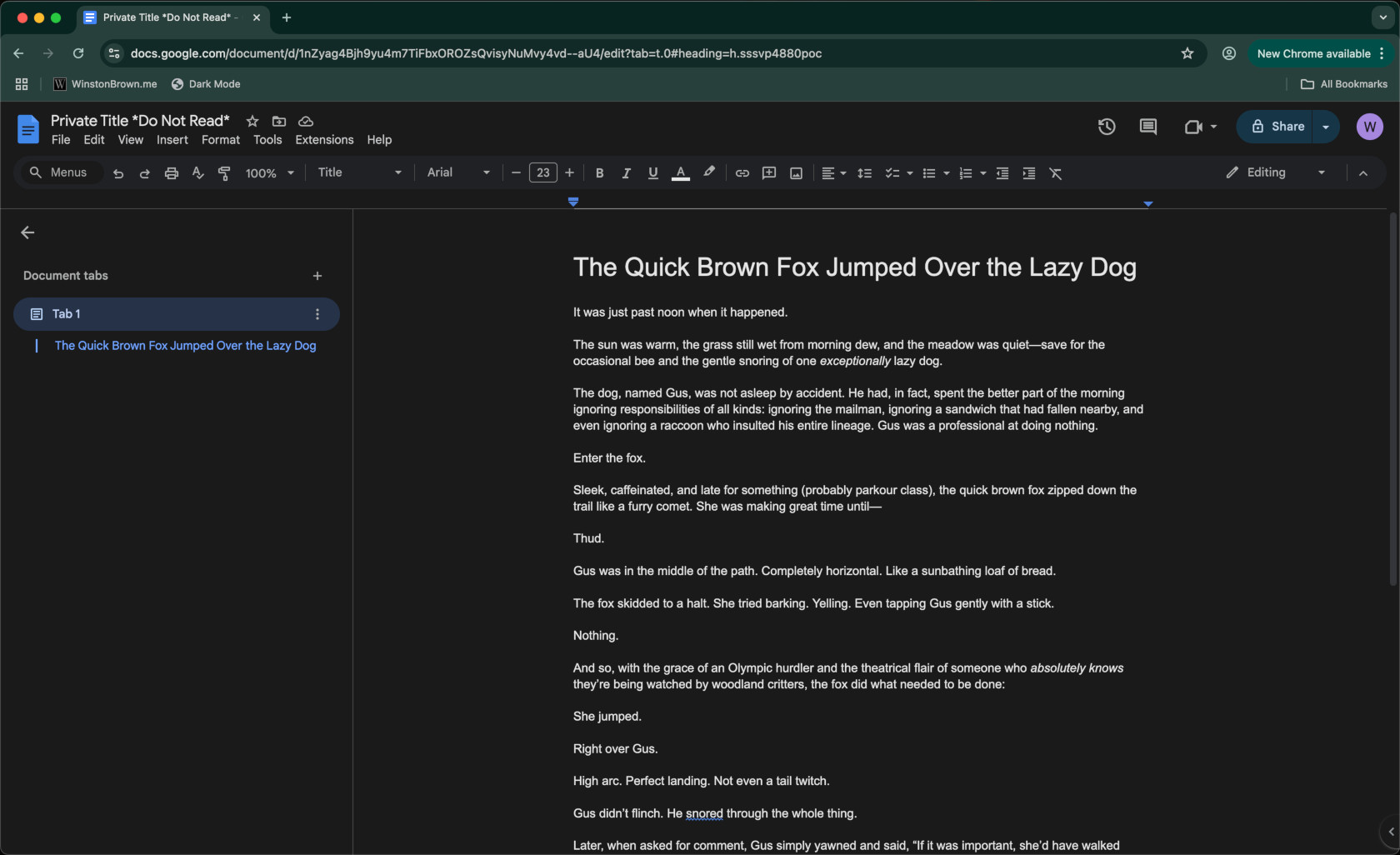 Dark Mode