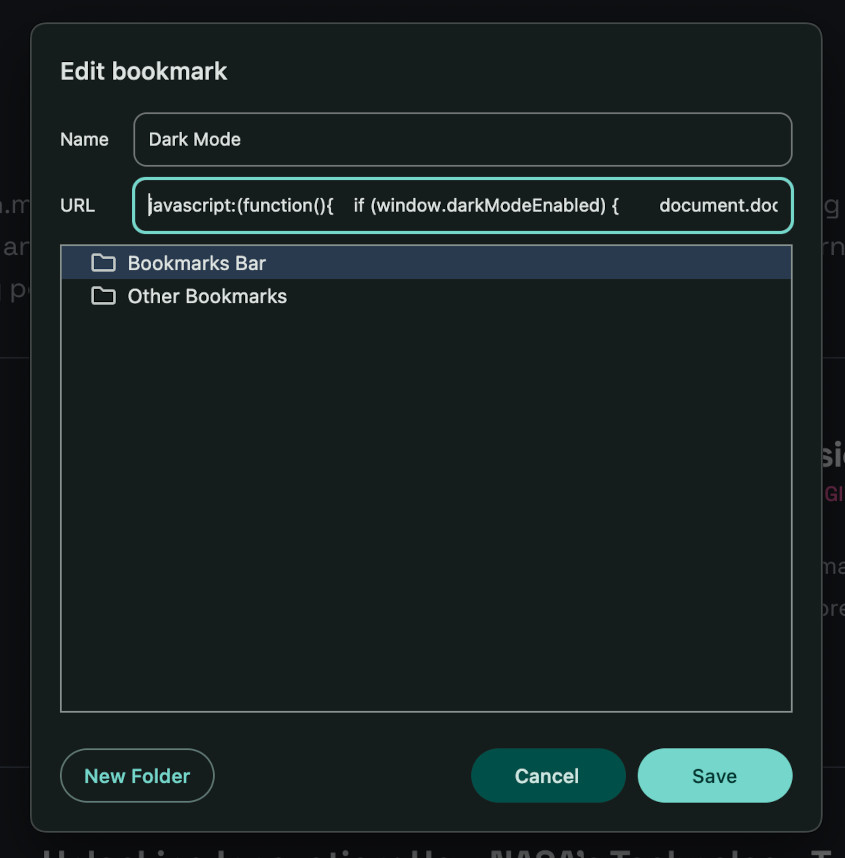 Edit Bookmark